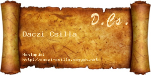 Daczi Csilla névjegykártya