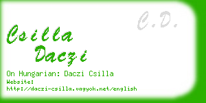 csilla daczi business card